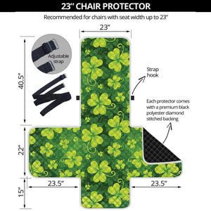 St. Patrick's Day Shamrock Pattern Print Armchair Protector