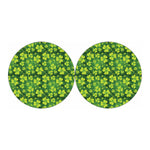 St. Patrick's Day Shamrock Pattern Print Car Coasters