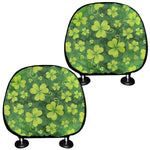 St. Patrick's Day Shamrock Pattern Print Car Headrest Covers