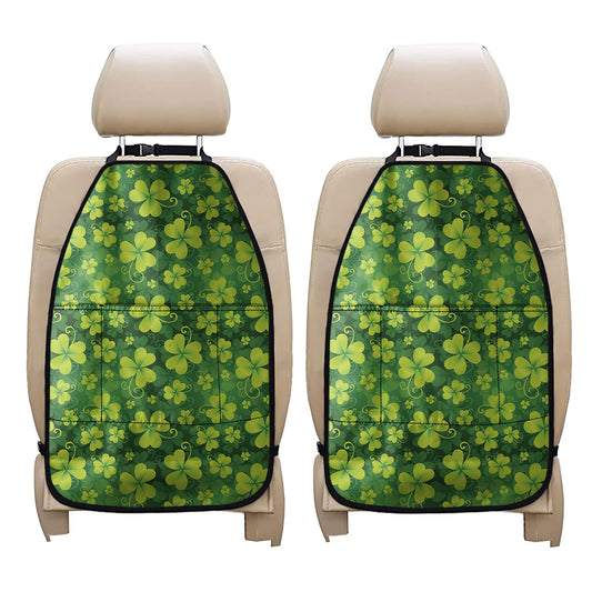 St. Patrick's Day Shamrock Pattern Print Car Seat Organizers