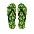 St. Patrick's Day Shamrock Pattern Print Flip Flops