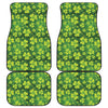St. Patrick's Day Shamrock Pattern Print Front and Back Car Floor Mats
