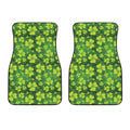 St. Patrick's Day Shamrock Pattern Print Front Car Floor Mats