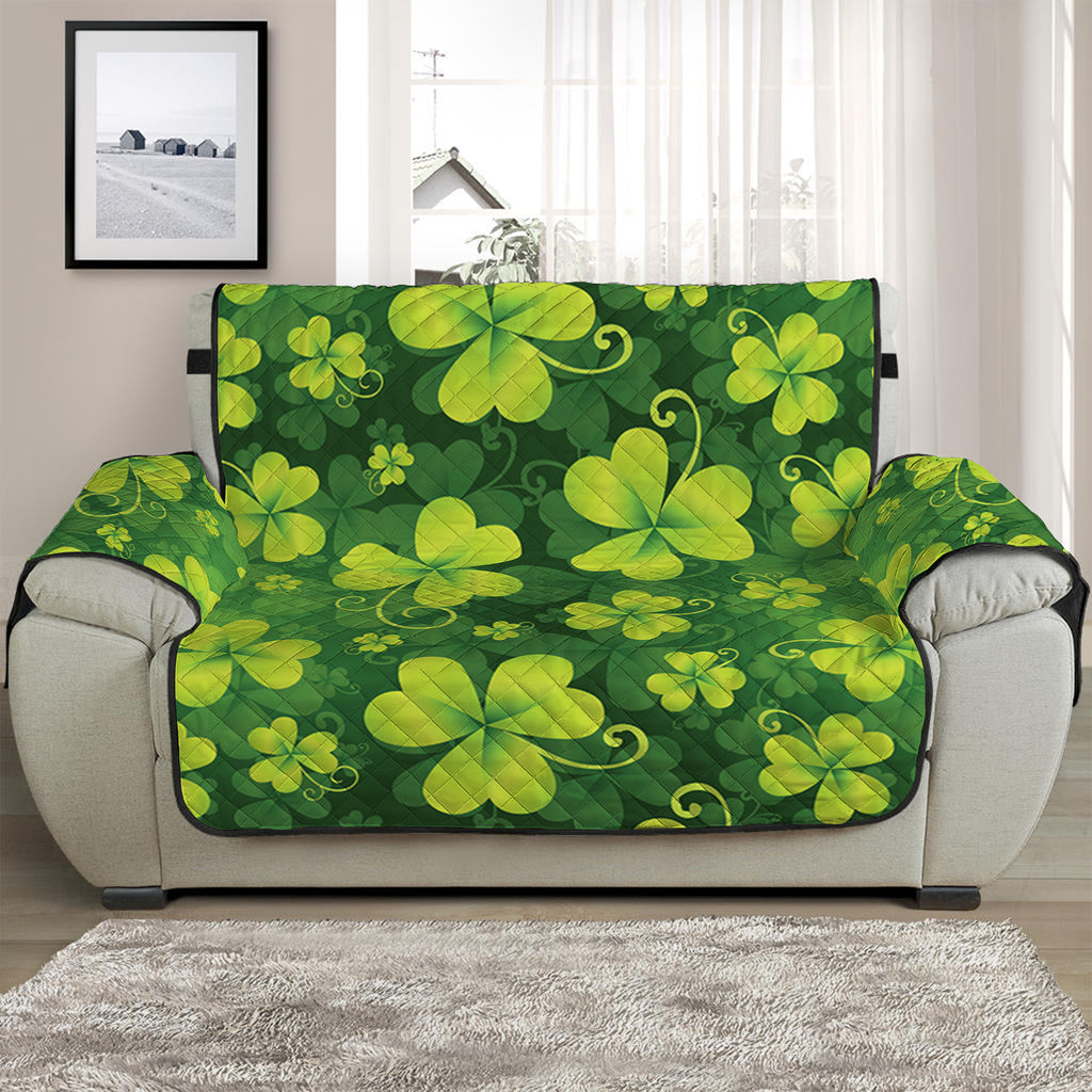 St. Patrick's Day Shamrock Pattern Print Half Sofa Protector