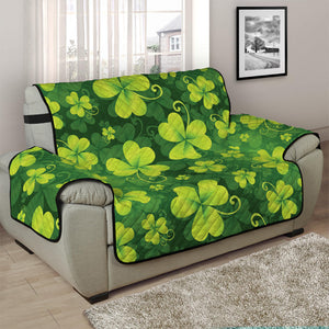 St. Patrick's Day Shamrock Pattern Print Half Sofa Protector