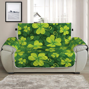 St. Patrick's Day Shamrock Pattern Print Half Sofa Protector