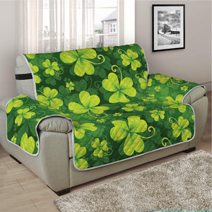 St. Patrick's Day Shamrock Pattern Print Half Sofa Protector