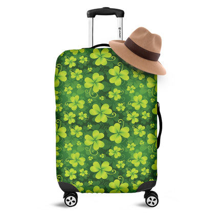 St. Patrick's Day Shamrock Pattern Print Luggage Cover