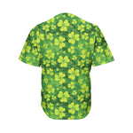 St. Patrick's Day Shamrock Pattern Print Men's Baseball Jersey