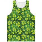 St. Patrick's Day Shamrock Pattern Print Men's Tank Top