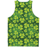 St. Patrick's Day Shamrock Pattern Print Men's Tank Top