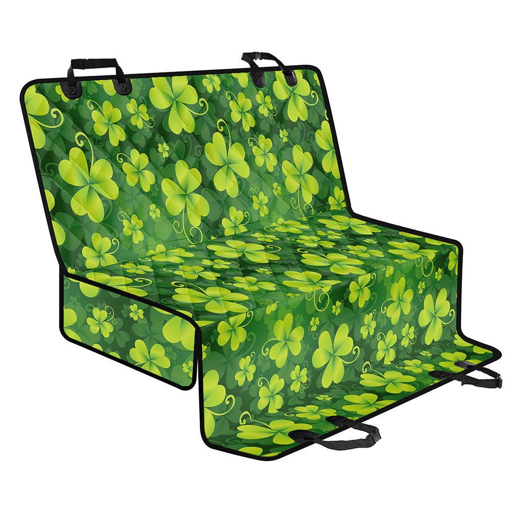 St. Patrick's Day Shamrock Pattern Print Pet Car Back Seat Cover