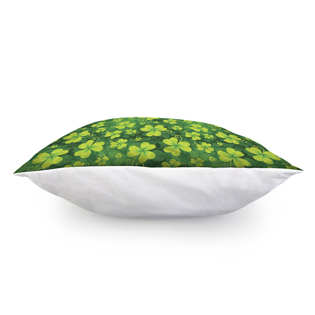 St. Patrick's Day Shamrock Pattern Print Pillow Cover