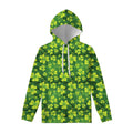 St. Patrick's Day Shamrock Pattern Print Pullover Hoodie