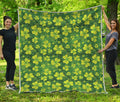 St. Patrick's Day Shamrock Pattern Print Quilt