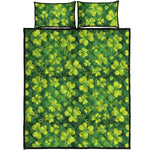 St. Patrick's Day Shamrock Pattern Print Quilt Bed Set