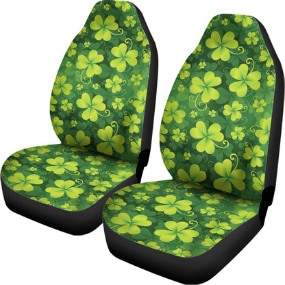 St. Patrick's Day Shamrock Pattern Print Universal Fit Car Seat Covers