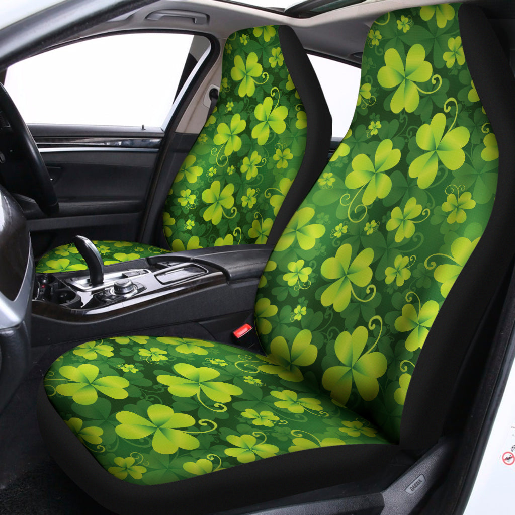 St. Patrick's Day Shamrock Pattern Print Universal Fit Car Seat Covers