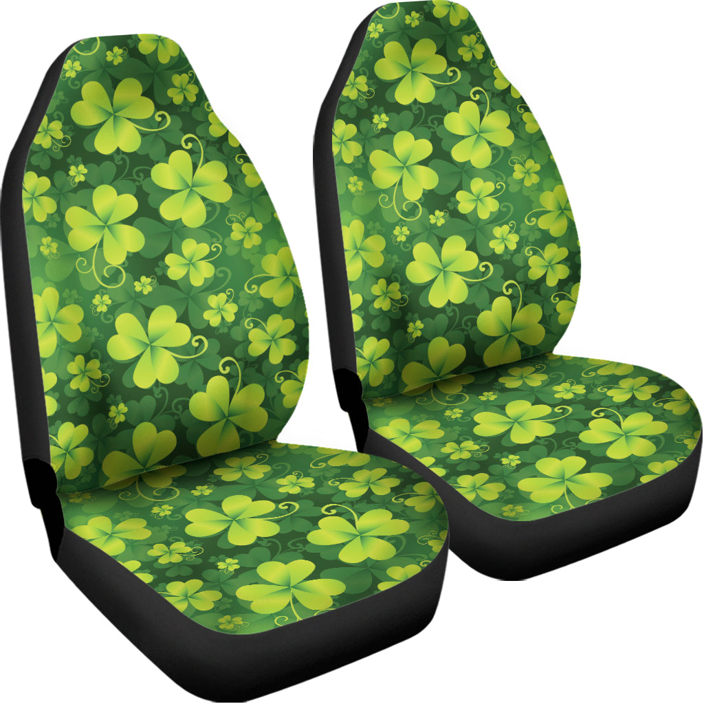 St. Patrick's Day Shamrock Pattern Print Universal Fit Car Seat Covers