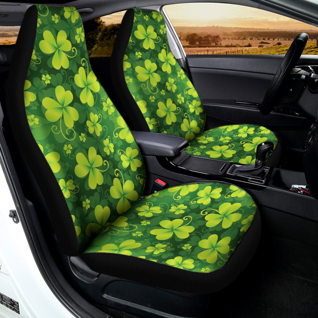 St. Patrick's Day Shamrock Pattern Print Universal Fit Car Seat Covers