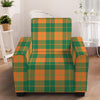 St. Patrick's Day Stewart Plaid Print Armchair Slipcover