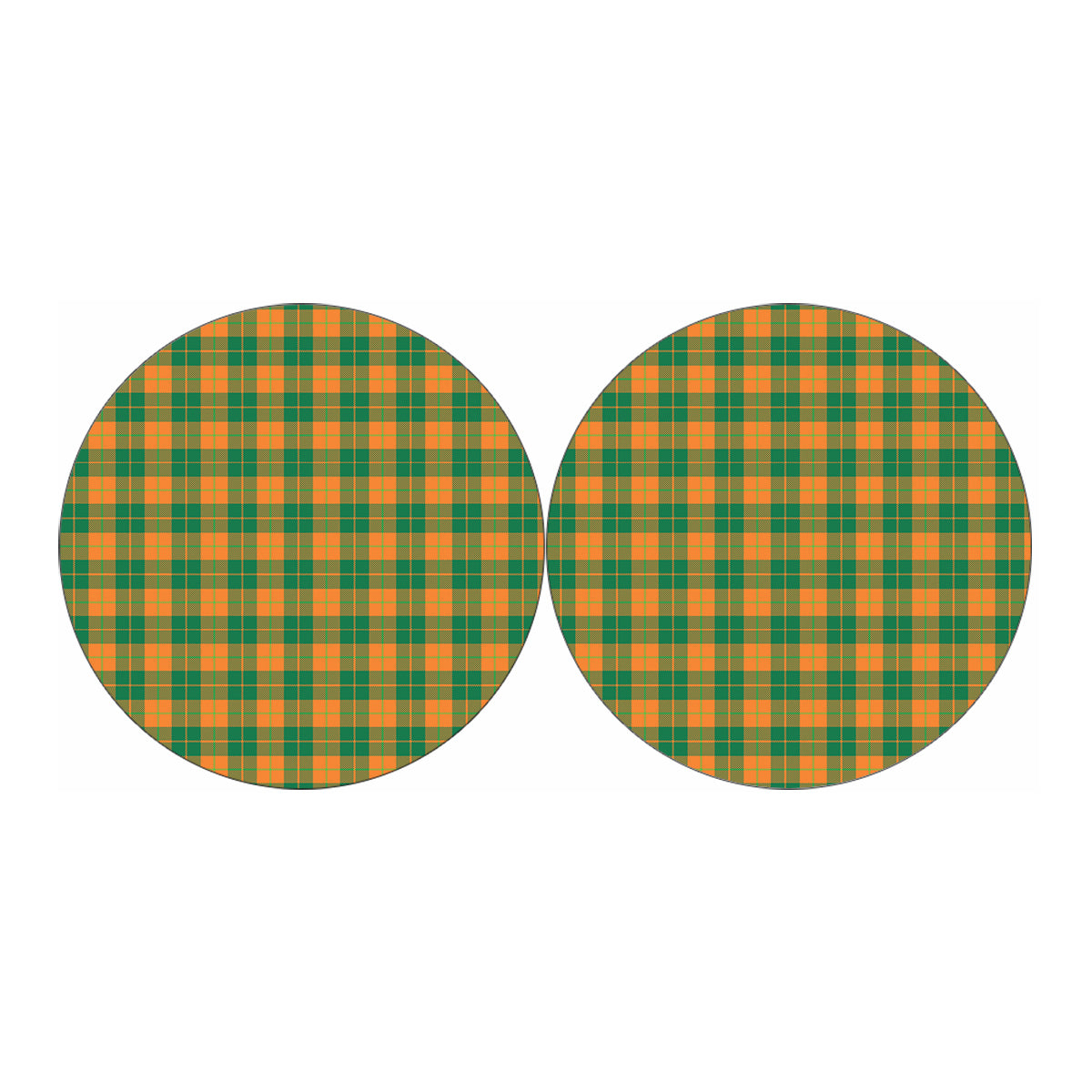 St. Patrick's Day Stewart Plaid Print Car Coasters
