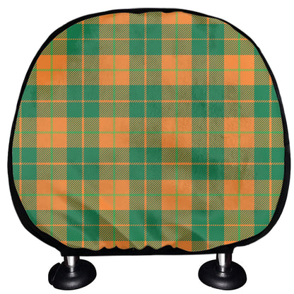 St. Patrick's Day Stewart Plaid Print Car Headrest Covers