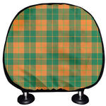 St. Patrick's Day Stewart Plaid Print Car Headrest Covers