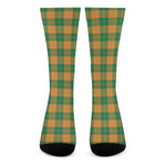St. Patrick's Day Stewart Plaid Print Crew Socks