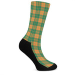 St. Patrick's Day Stewart Plaid Print Crew Socks