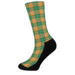 St. Patrick's Day Stewart Plaid Print Crew Socks