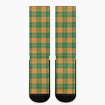 St. Patrick's Day Stewart Plaid Print Crew Socks