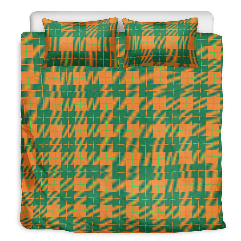 St. Patrick's Day Stewart Plaid Print Duvet Cover Bedding Set