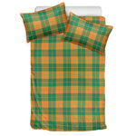 St. Patrick's Day Stewart Plaid Print Duvet Cover Bedding Set