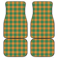 St. Patrick's Day Stewart Plaid Print Front and Back Car Floor Mats