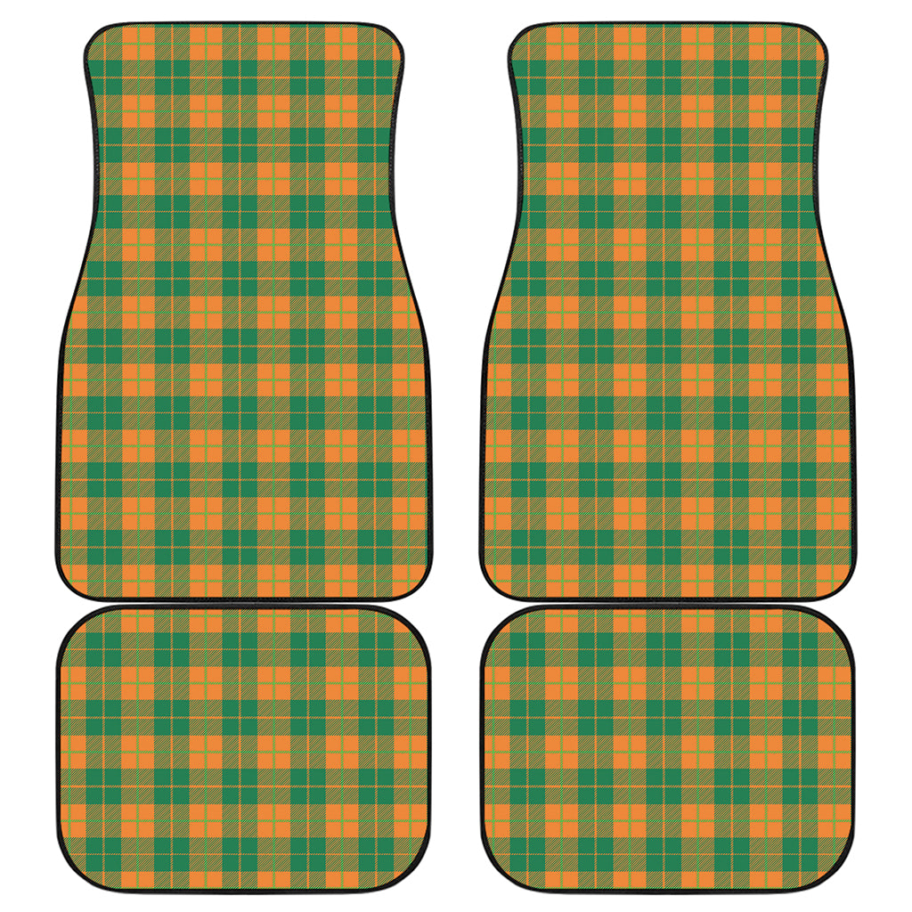 St. Patrick's Day Stewart Plaid Print Front and Back Car Floor Mats