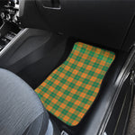 St. Patrick's Day Stewart Plaid Print Front and Back Car Floor Mats