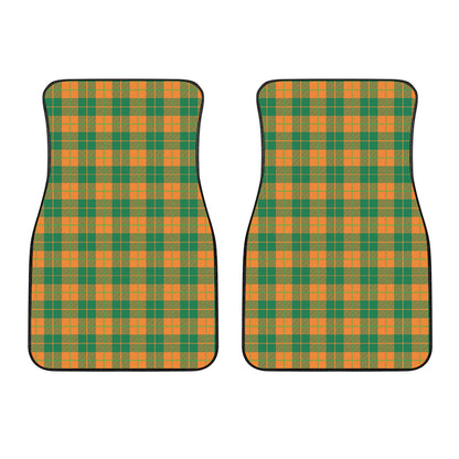 St. Patrick's Day Stewart Plaid Print Front Car Floor Mats