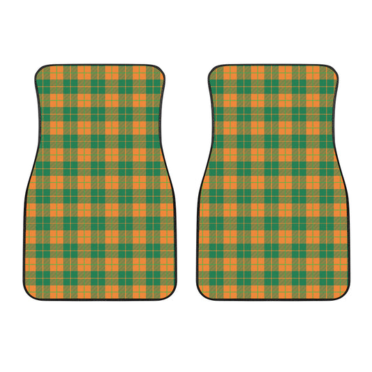 St. Patrick's Day Stewart Plaid Print Front Car Floor Mats