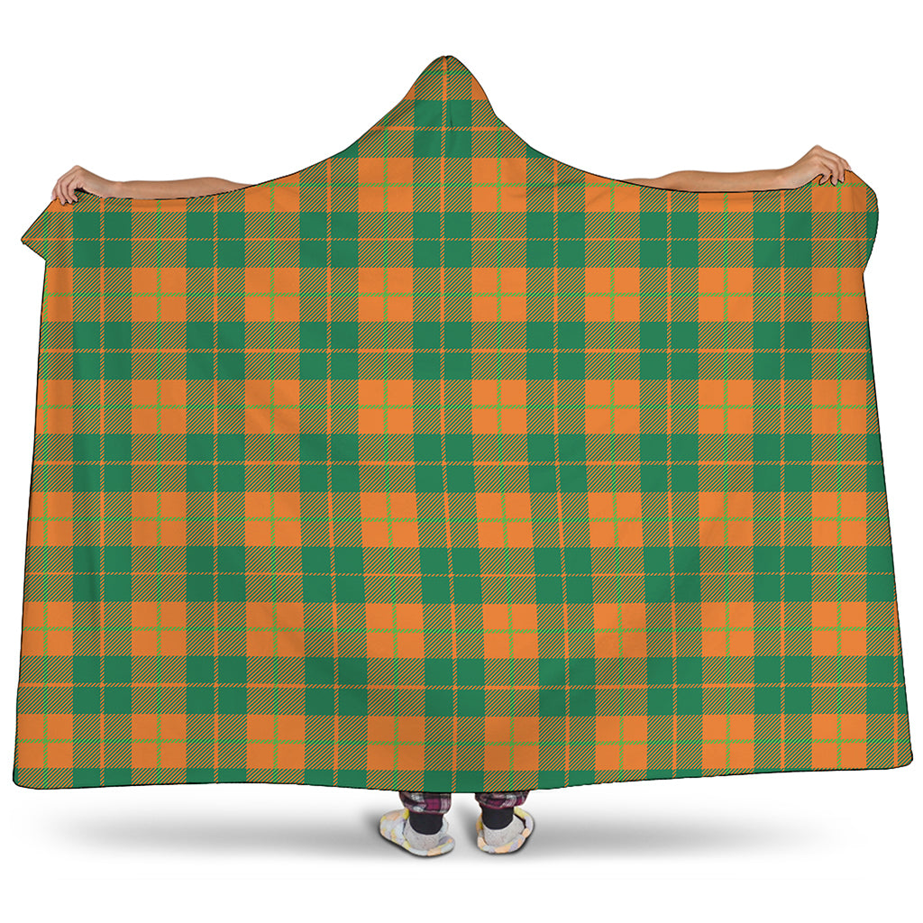 St. Patrick's Day Stewart Plaid Print Hooded Blanket