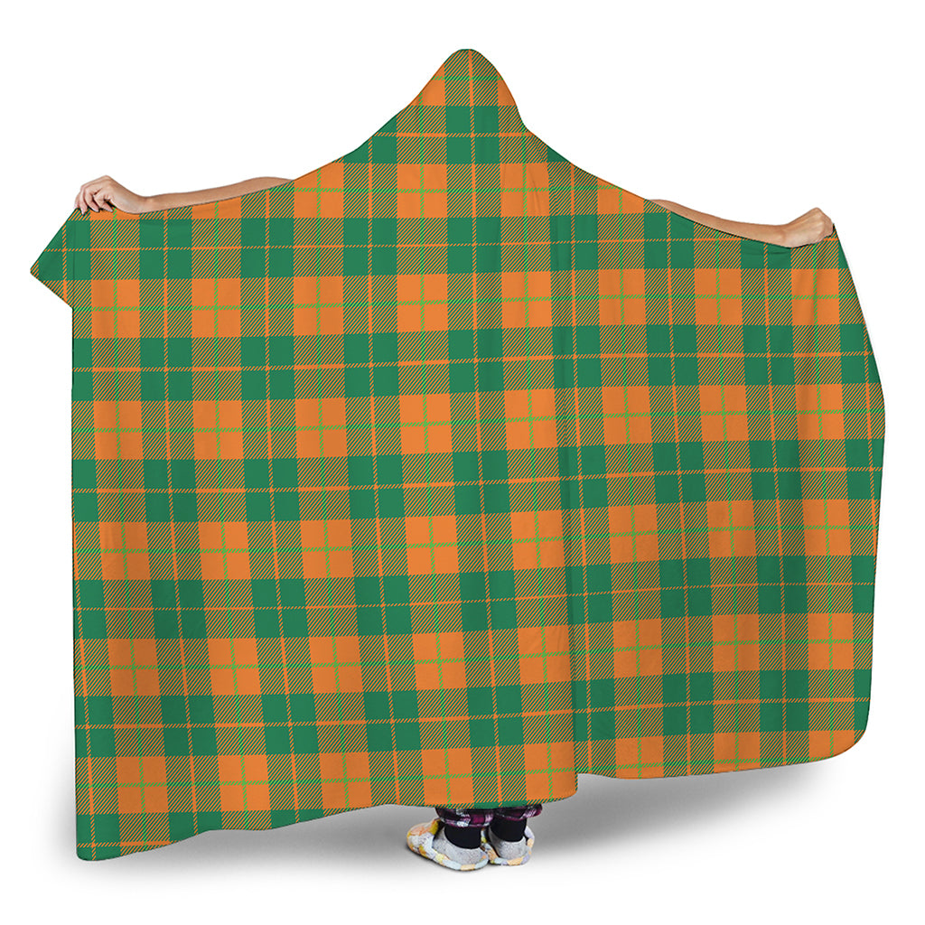 St. Patrick's Day Stewart Plaid Print Hooded Blanket