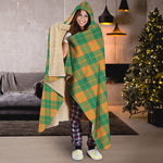 St. Patrick's Day Stewart Plaid Print Hooded Blanket