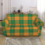 St. Patrick's Day Stewart Plaid Print Loveseat Slipcover