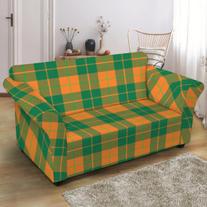 St. Patrick's Day Stewart Plaid Print Loveseat Slipcover