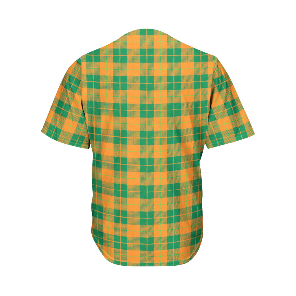 St. Patrick's Day Stewart Plaid Print Men's Baseball Jersey