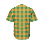 St. Patrick's Day Stewart Plaid Print Men's Baseball Jersey