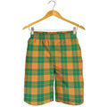 St. Patrick's Day Stewart Plaid Print Men's Shorts