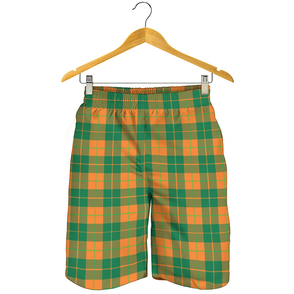 St. Patrick's Day Stewart Plaid Print Men's Shorts