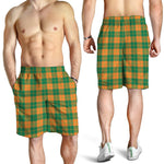 St. Patrick's Day Stewart Plaid Print Men's Shorts