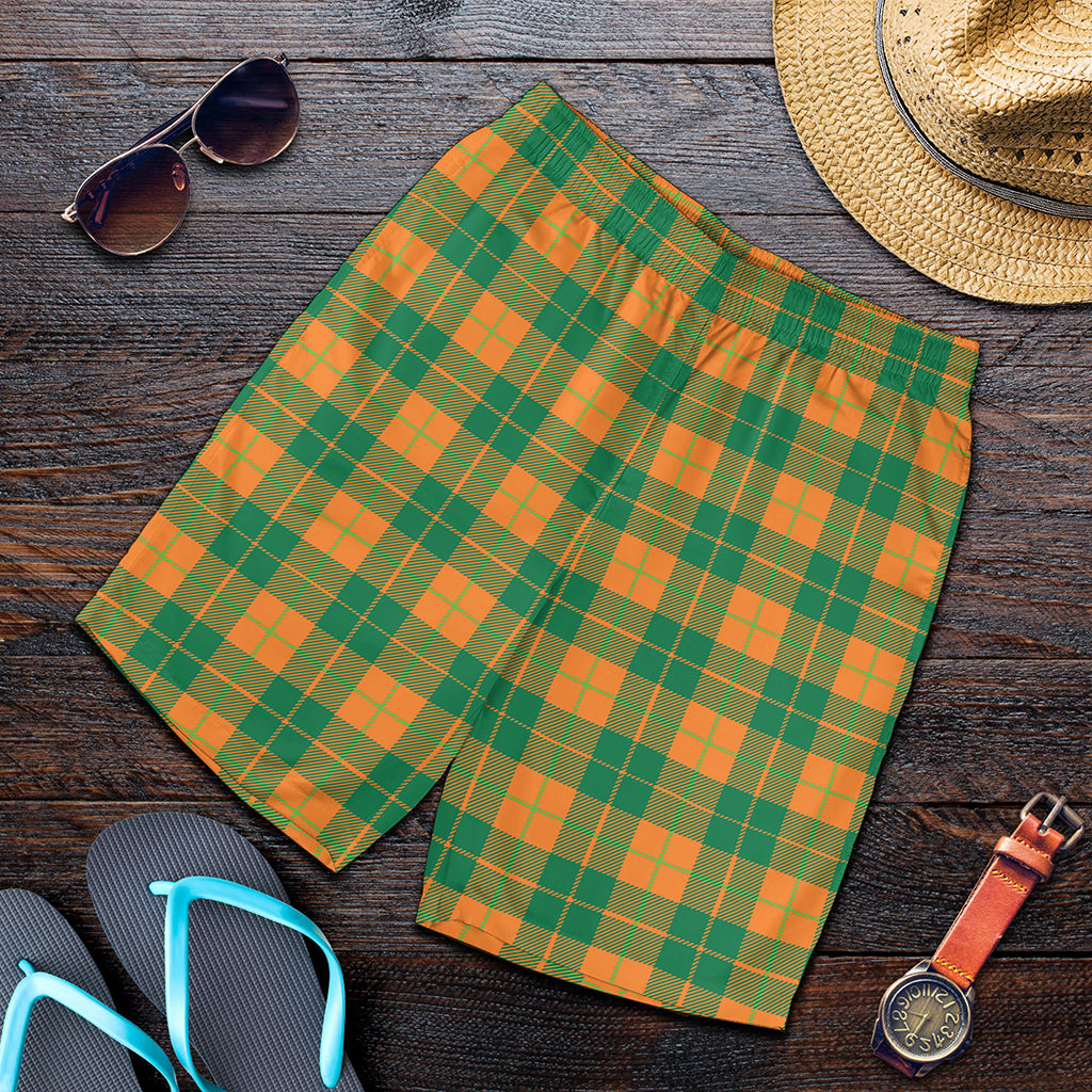 St. Patrick's Day Stewart Plaid Print Men's Shorts
